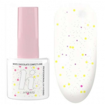 Hi Hybrid Lakier Hybrydowy #145 White Chocolate Confetti 5 ml