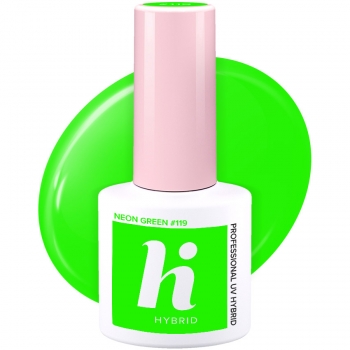 119 Lakier Hybrydowy Hi Hybrid - Neon Green 5 ml