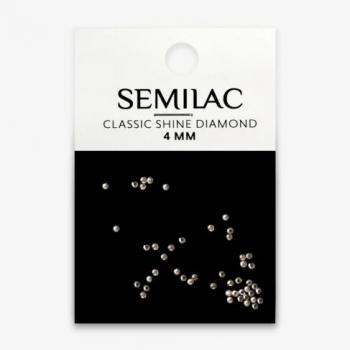 Semilac Classic Shine Diamond - Kryształki Srebrne 4mm - 50szt