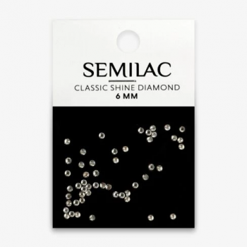 Semilac Classic Shine Diamond - Kryształki Srebrne 6mm - 50szt