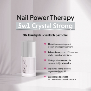 Semilac Odżywka do paznokci Nail Power Therapy 5w1 Crystal Strong 7 ml