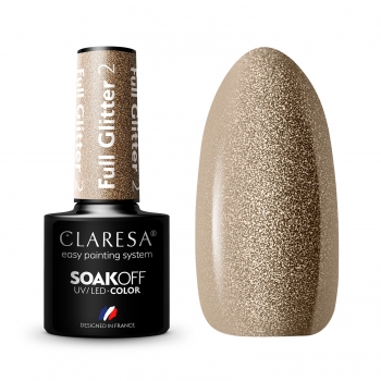 Claresa Lakier hybrydowy Full Glitter 2 5g