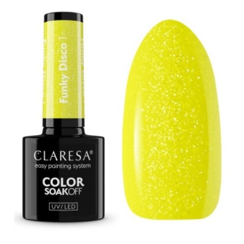 Claresa lakier hybrydowy Funky Disco 1 Yellow Groove 5g