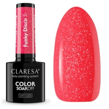 Claresa lakier hybrydowy Funky Disco 3 Coral Twist 5g