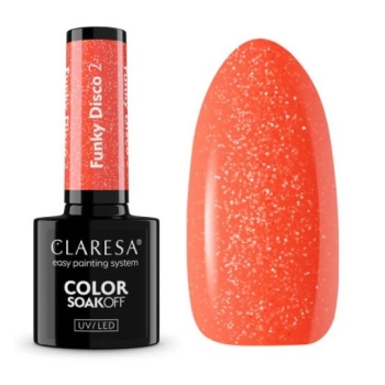 Claresa lakier hybrydowy Funky Disco 2 Orange Pop  5g