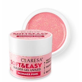 Claresa Żel Budujący Soft&Easy Builder Gel Glimmer Pink 90g