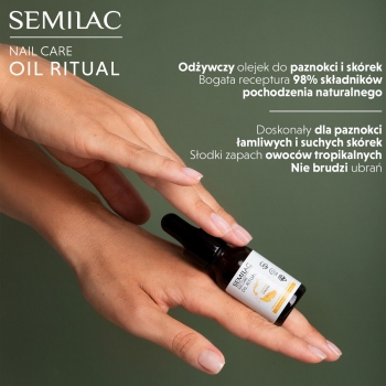 Semilac Oil Ritual Argan Strong Odżywczy olejek do paznokci i skórek 11 ml