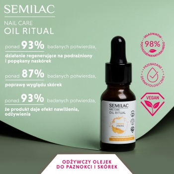 Semilac Oil Ritual Argan Strong Odżywczy olejek do paznokci i skórek 11 ml