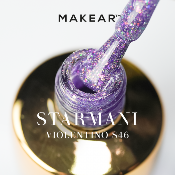 Makear Lakier Hybrydowy Starmani S46 Violetino 8ml