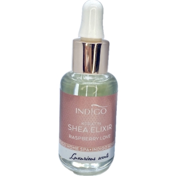 Indigo Oliwka do skórek z Keratyną Raspberry Love Shea Elixir 8ml