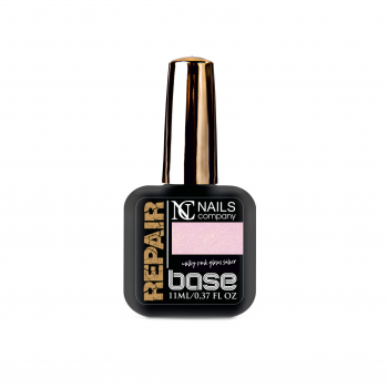 Nails Company - Baza Repair - Milky Pink Glam Silver 11 ml